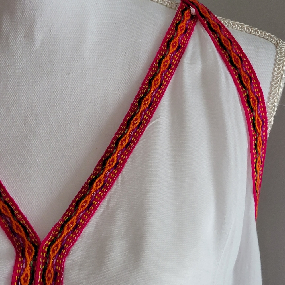 Raviya White Sleeveless Embroidered Cover-Up Dress - Picture 5 of 8